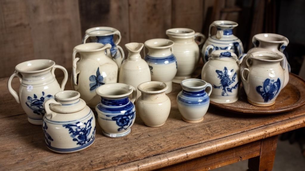 Curated antique ceramics