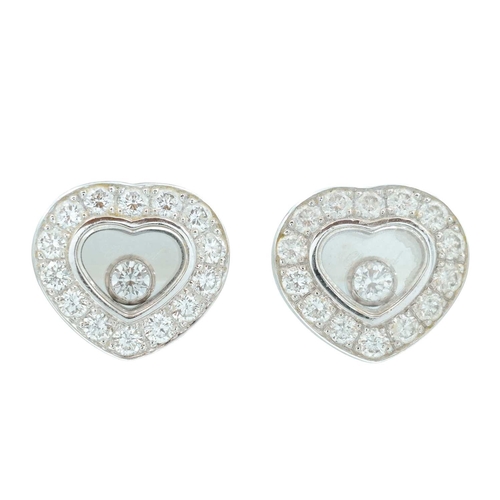 CHOPARD Happy Diamonds 18k white gold earrings