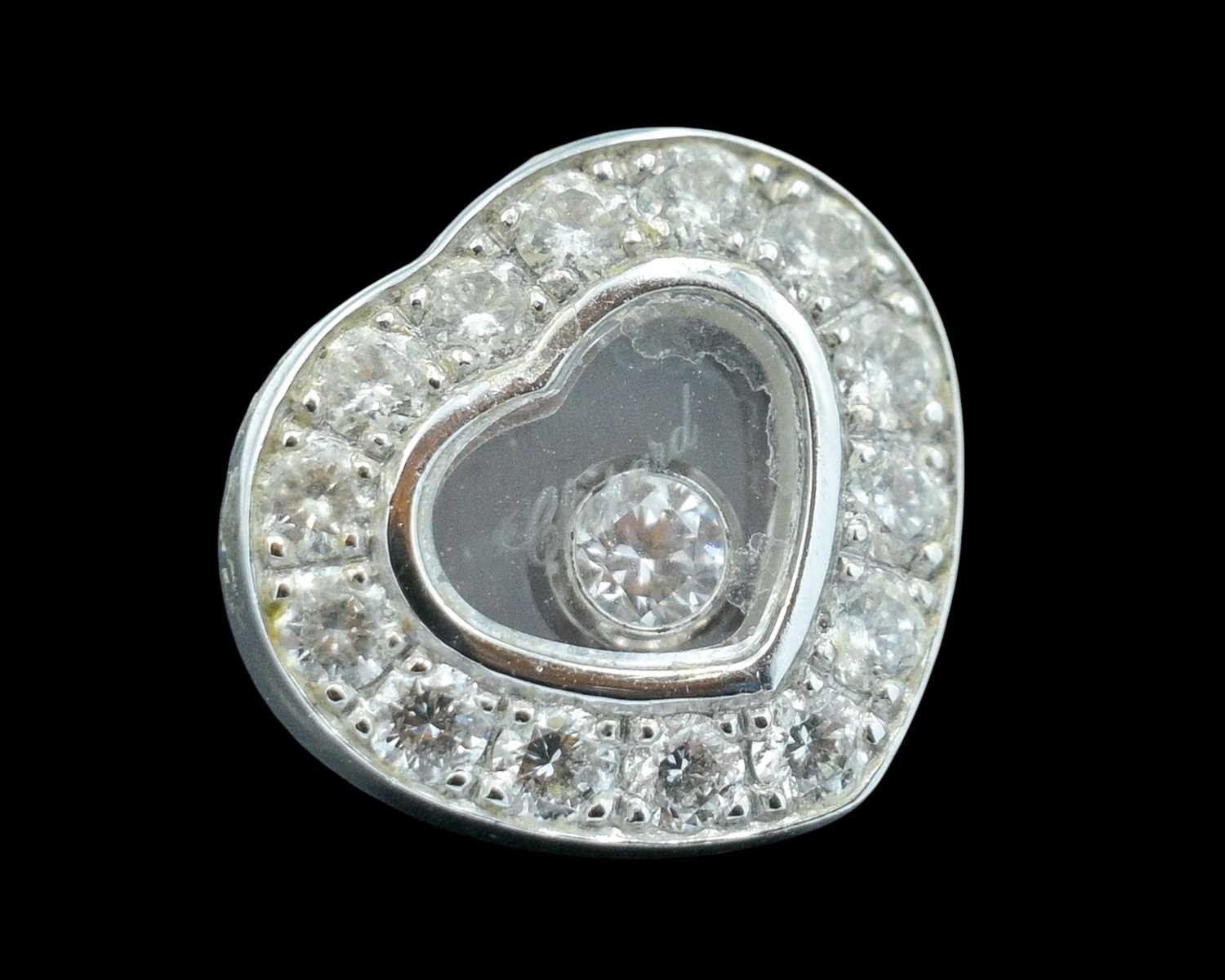 CHOPARD Happy Diamonds 18k white gold earrings